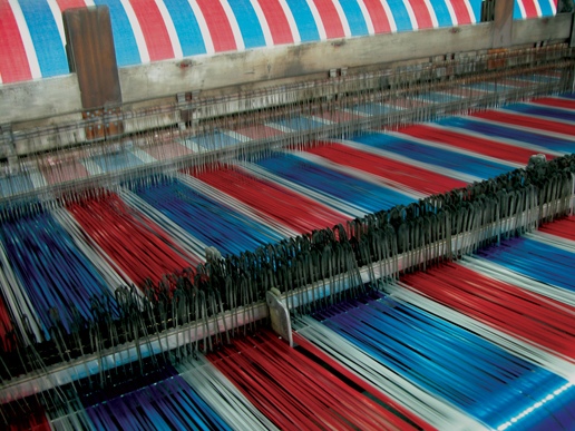 How Hong Kong's red, white and blue bags and striped fabrics are